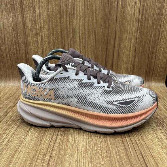 Hoka Clifton 9 GTX GORE-TEX Cosmic Pearl Smokey Quartz 1141490F CMK Womens 9.5B - Picture 1 of 8